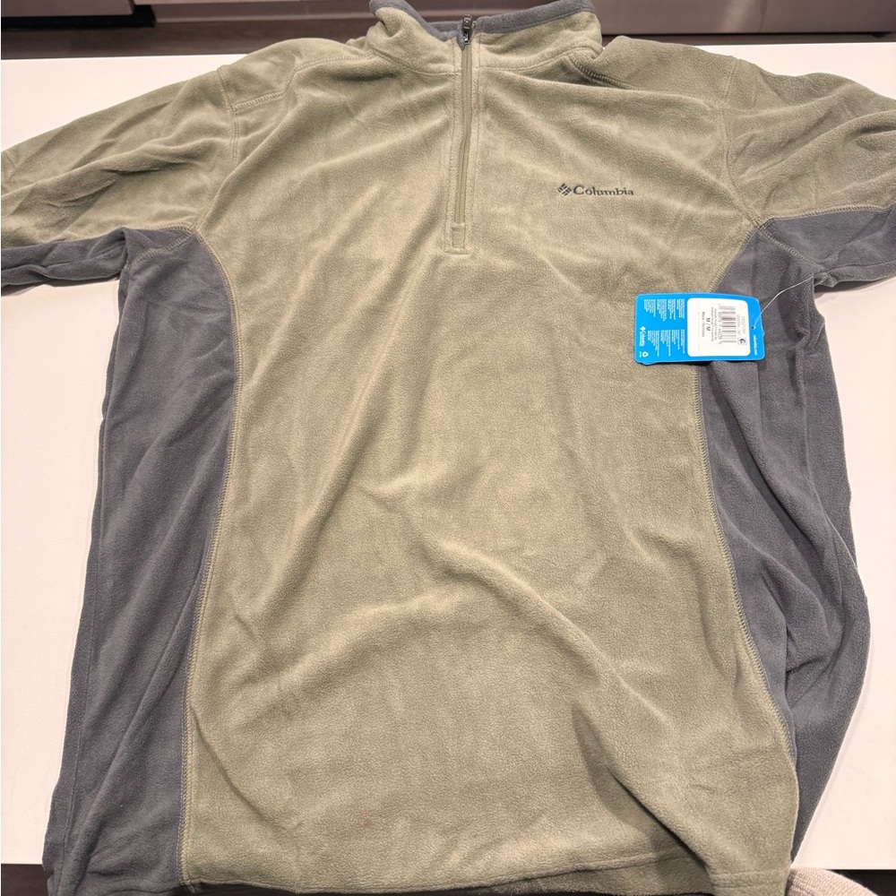 Columbia Olive and Gray Fleece Pullover